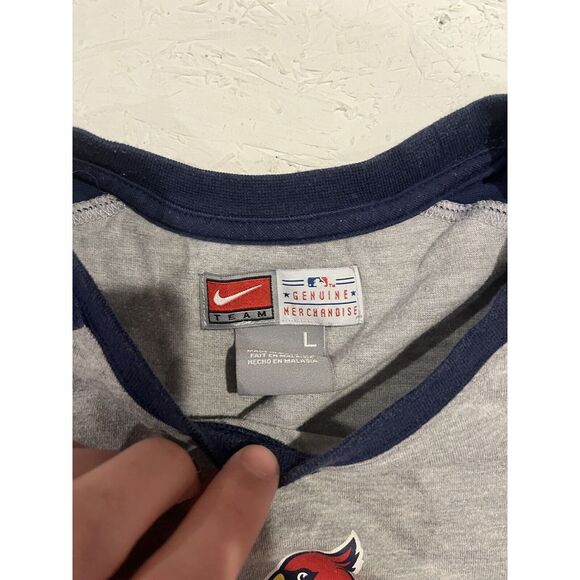 Nike Team St Louis Cardinals Baseball Tee 2009 Mens Large Gray Blue MLB - Picture 6 of 9